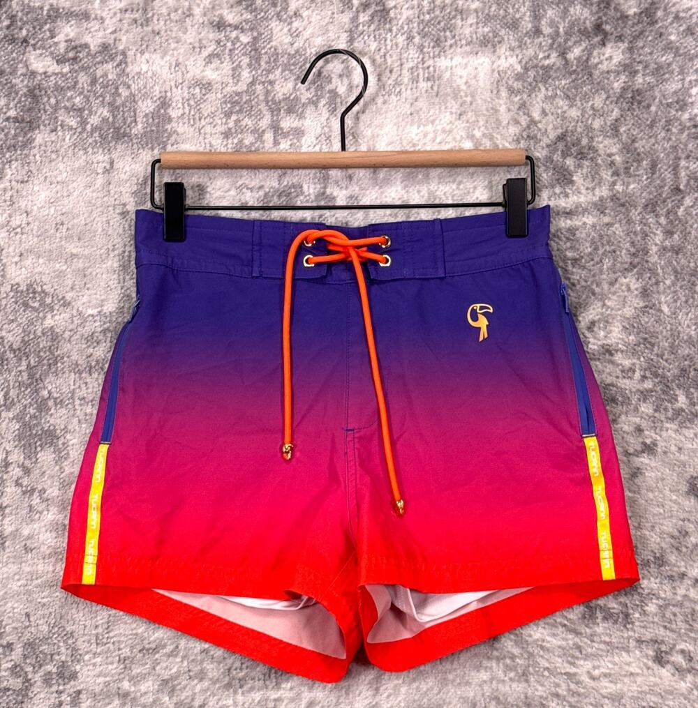 Tucann Swim Shorts Small Mens Tropical Ombre 2" Lined Swim